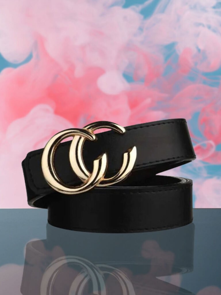 Crypto Women Black Formal Synthetic Leather Belt