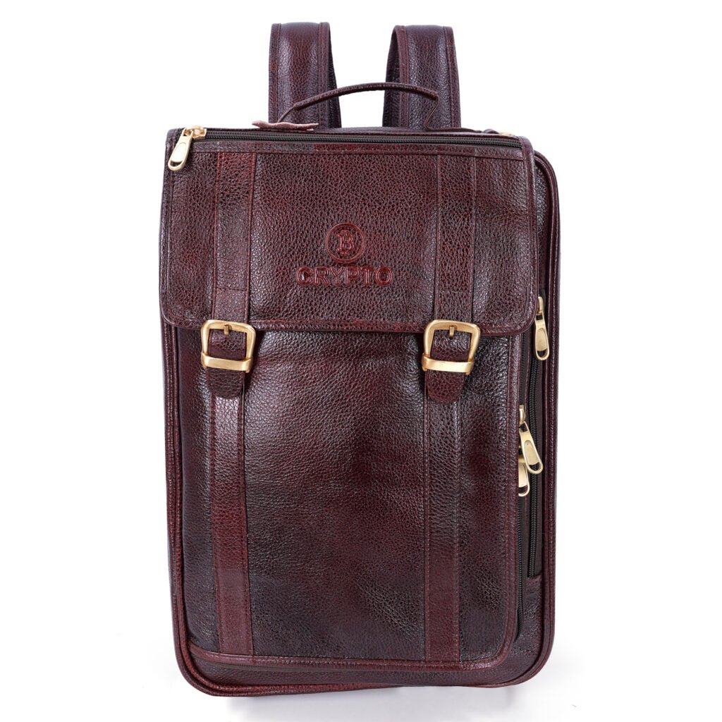 Crypto Tan Genuine Laptop Backpack