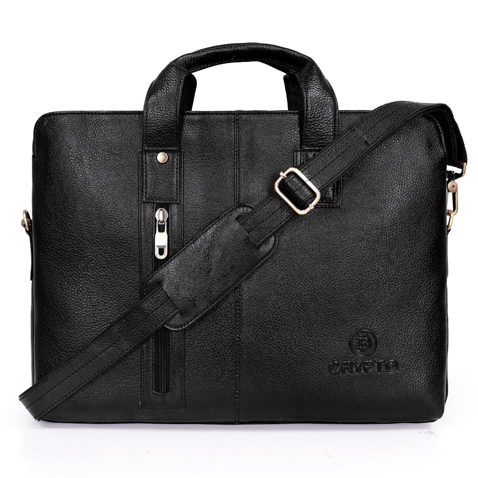Crypto Black solid laptop bag