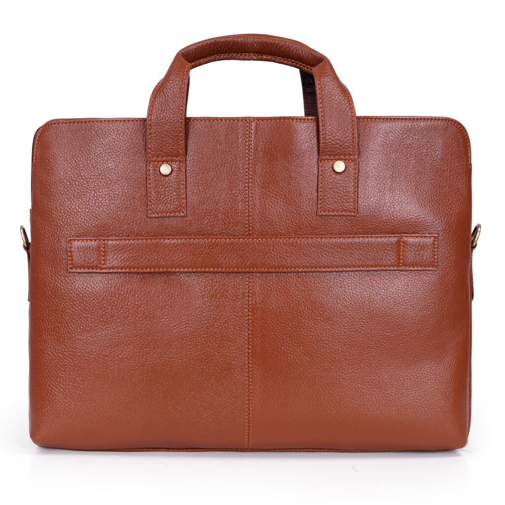 Crypto Brown solid laptop bag