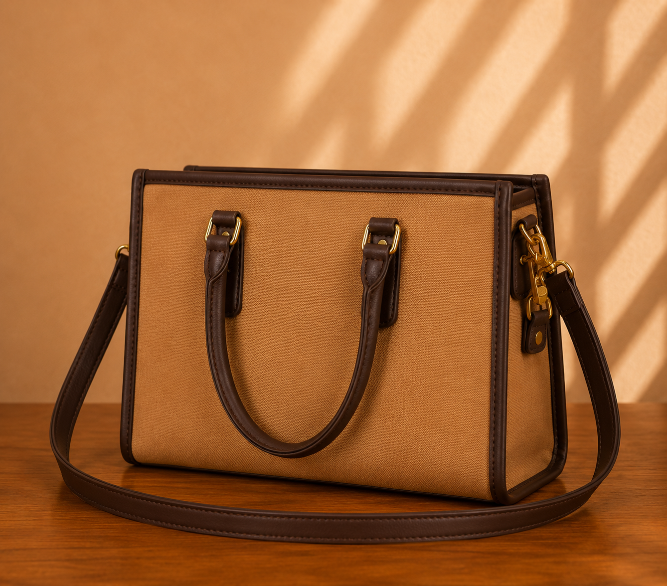 Tan, Brown Girls Tote Premium Canvas Bag